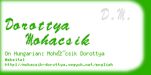 dorottya mohacsik business card